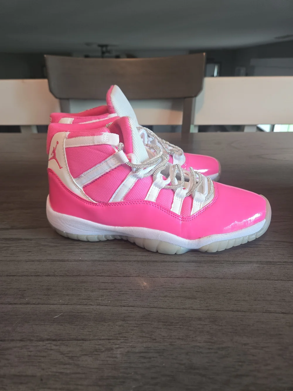 Nike Air Jordan Retro Pink & White  High-Top Sneakers